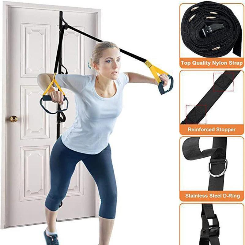 Upgrade Door Anchor Strap for Resistance Bands Exercises Anchor Gym Attachment for Home Fitness Portable Door Band Resistance - sport flow