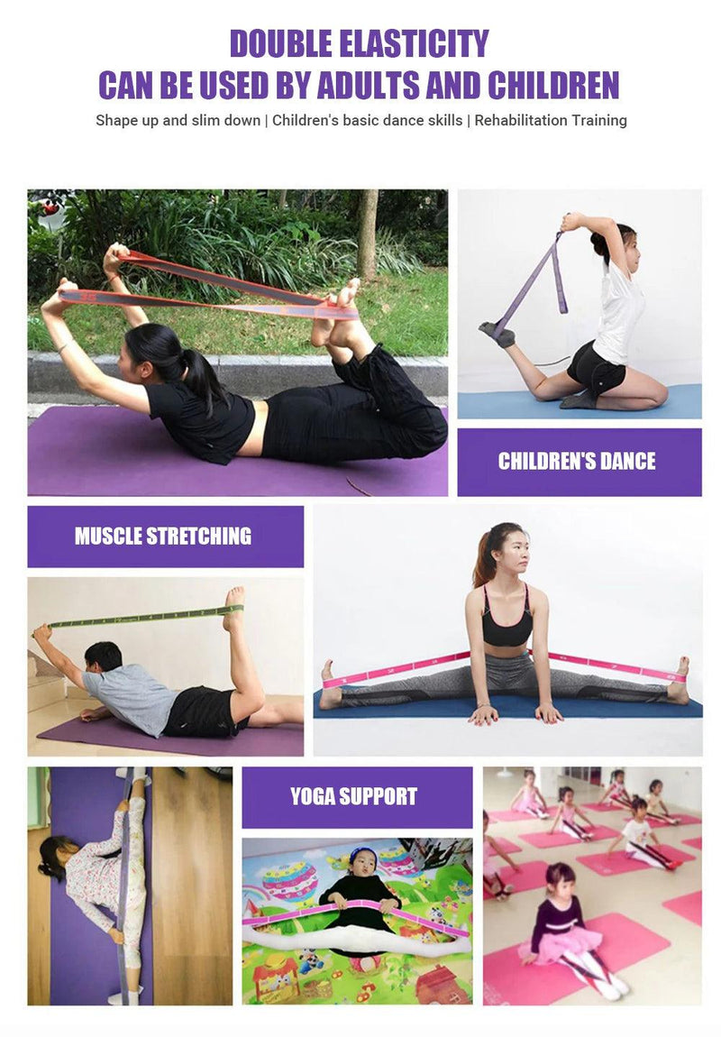 Multi-Section Elastic Yoga Resistance Bands Adult Child Dance Training Gym Home Pilates Exercise Pull Strap Belt Fitness Sport - sport flow