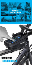 TAKEZERO A2 Mountain Bicycle Bag - Hard Shell EVA Front Bar Bag for Road Bikes, Mobile Phone Handlebar Bag - Cycling Equipment - sport flow