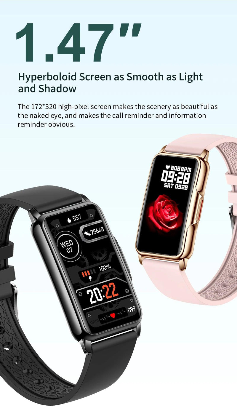 For Android IOS Smart Bracelet Women Smartwatch Men Heart Rate Blood Oxygen Waterproof Sport Smart Band Watch For Ladies +Gift - sport flow