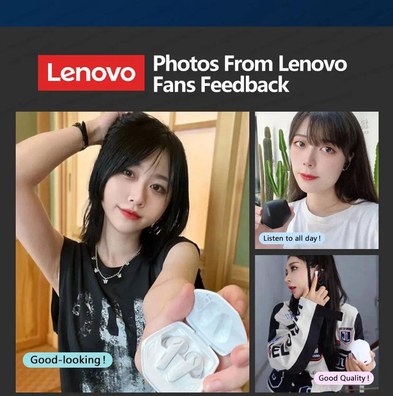 Lenovo GM2 Pro TWS Wireless Bluetooth Headset 5.3 Headphones Sport Gaming Headsets Noise Reduction Earbuds Bass Touch Control - sport flow