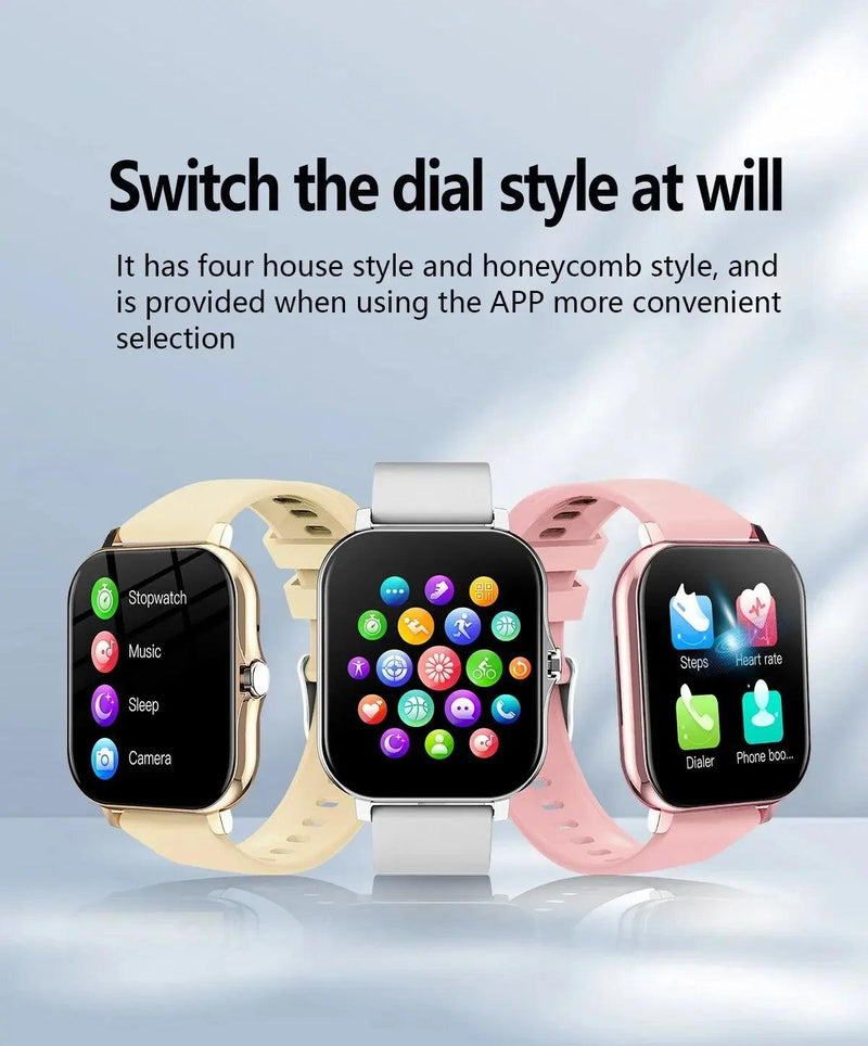 2025 New Smart Watches for Men Women Newest 2024 Sport SmartWatch DIY Watch Faces Bluetooth Call Phone Smart Band PK H13 H5 P73 - sport flow