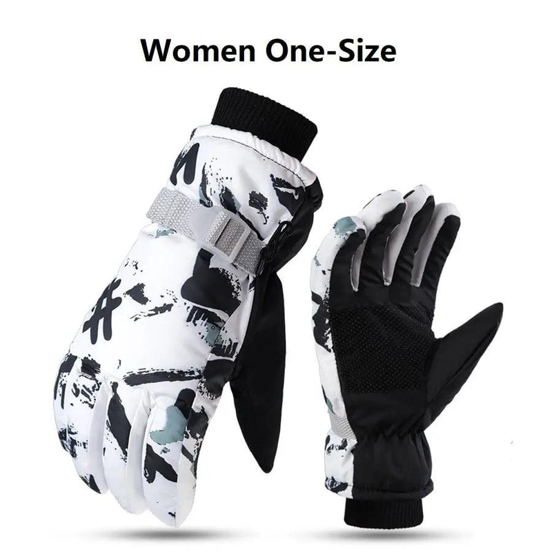 Winter Snowboard Ski Gloves – Unisex PU Leather, Non-slip, Touch Screen, Waterproof, Fleece, Warm Snow Sports Gloves. - sport flow