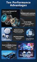 Lenovo GM2 Pro TWS Wireless Bluetooth Headset 5.3 Headphones Sport Gaming Headsets Noise Reduction Earbuds Bass Touch Control - sport flow