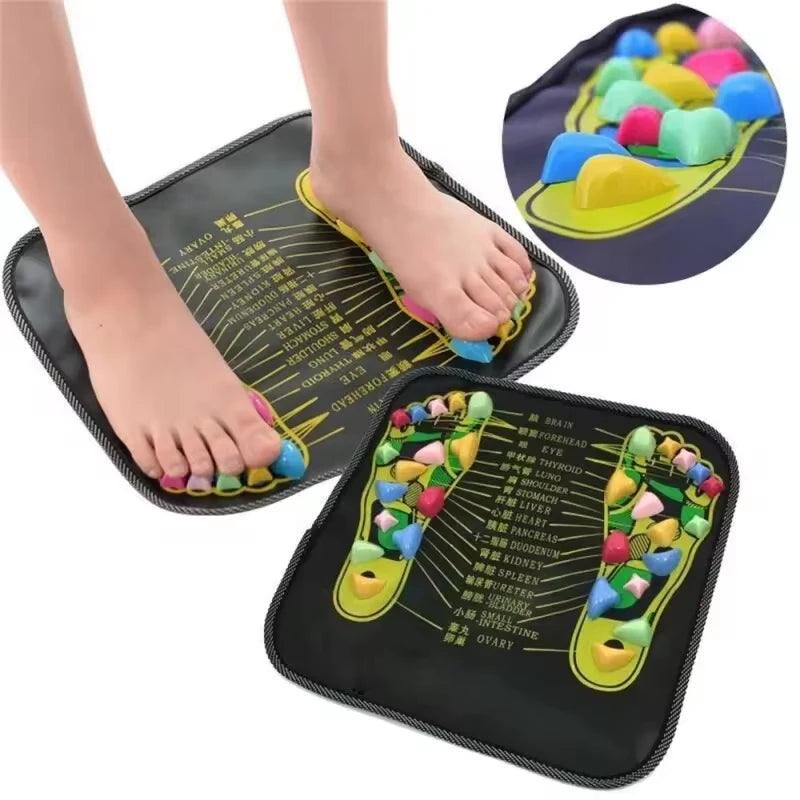 1 Pcs 35x35cm Foot Massage Yoga Mat Pebble Road Body Pain Health Fitness Foot Mat Toe Pressure Blood Circulation Plate Mat - sport flow