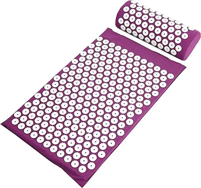 Yoga Massage Pads with Large Touchpoints for Better Neck Back and Foot Massage Household Massage Pillows in Purple Color - sport flow