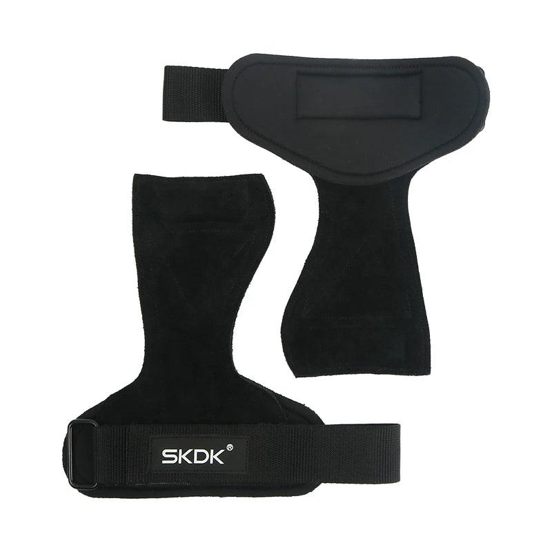SKDK Gym Grips Palm Guards Cowhide Palm Protector Weightlifting Gymnastics Workout Gloves Grips Fitness Training Equipment - sport flow