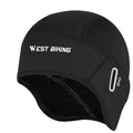 WEST BIKING Winter Fleece Cycling Cap Windproof Thermal Skull Cap Helmet Liner Running Skiing Motocycle Riding Men MTB Bike Hat - sport flow