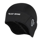 WEST BIKING Winter Fleece Cycling Cap Windproof Thermal Skull Cap Helmet Liner Running Skiing Motocycle Riding Men MTB Bike Hat - sport flow