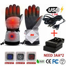 3M Cotton USB Heating Gloves Winter Hand Warmer Electric Thermal Gloves Waterproof Heated for Cycling Fishing Ski Outdoor Glove - sport flow