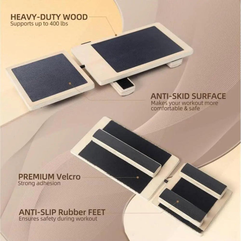 Single Leg Balance Board Wooden Foot Strengthener Anti Slip Wobble Board For Sprained Ankle Stability Exercises Posture - sport flow