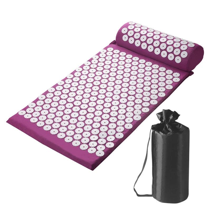 Yoga Massage Pads with Large Touchpoints for Better Neck Back and Foot Massage Household Massage Pillows in Purple Color - sport flow