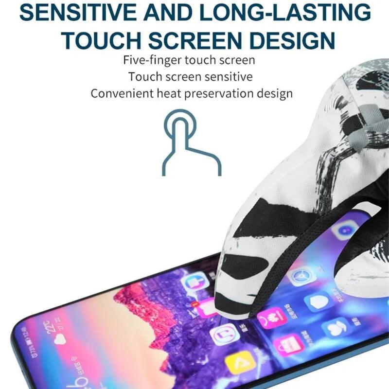 Winter Snowboard Ski Gloves – Unisex PU Leather, Non-slip, Touch Screen, Waterproof, Fleece, Warm Snow Sports Gloves. - sport flow