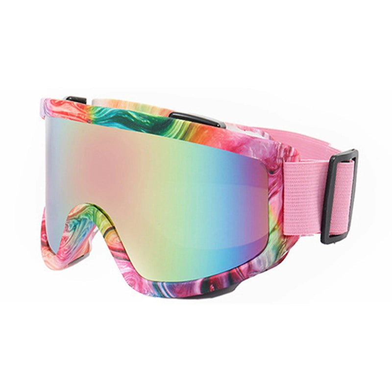Large Frame Ski Goggles with Colorful Lens Anti-Collision Anti-Glare Lens Outdoor Sport Snow Snowboard for Snowboarding Skiing - sport flow
