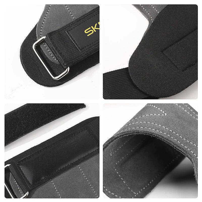SKDK Gym Grips Palm Guards Cowhide Palm Protector Weightlifting Gymnastics Workout Gloves Grips Fitness Training Equipment - sport flow