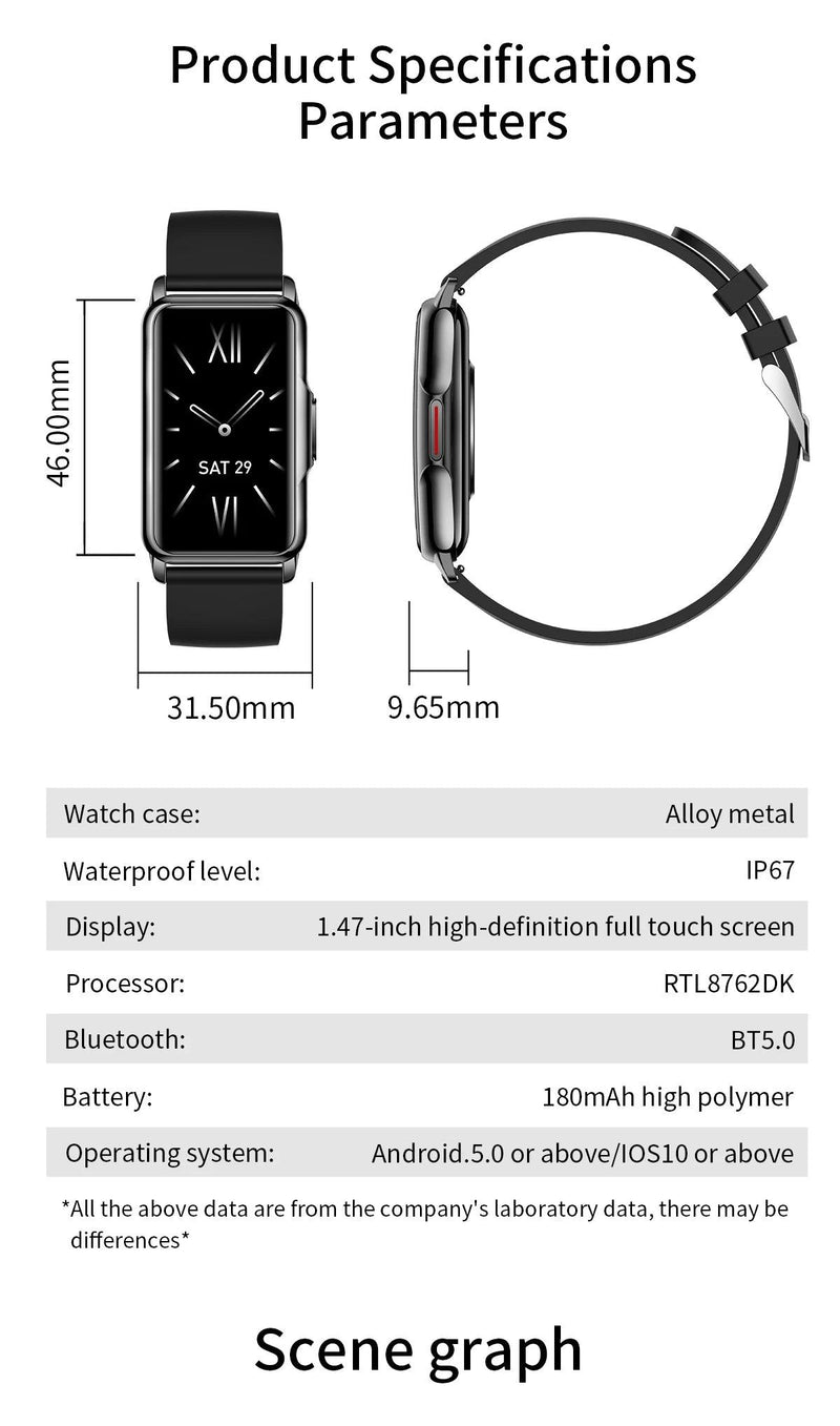 For Android IOS Smart Bracelet Women Smartwatch Men Heart Rate Blood Oxygen Waterproof Sport Smart Band Watch For Ladies +Gift - sport flow
