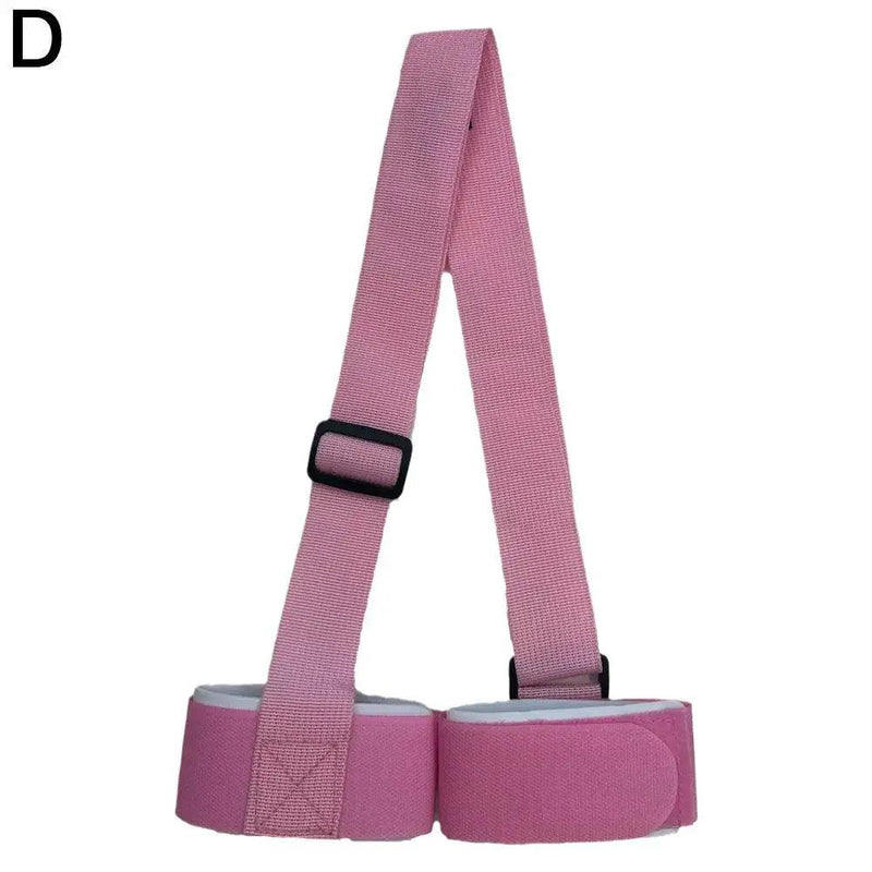 Black Nylon Adjustable Ski Handle Strap Bag Skiing Bag Adjustable Pole Shoulder Hand Carrier Lash Straps Porter Hook Loop - sport flow