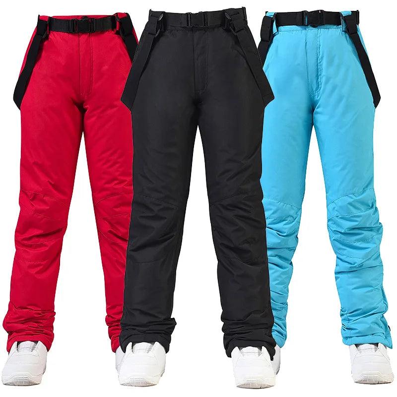 New Men and Women Winter Outdoor Ski Pants Windproof Waterproof Warm Breathable Snowboarding Pants Snow Sports Bibs Pants - sport flow