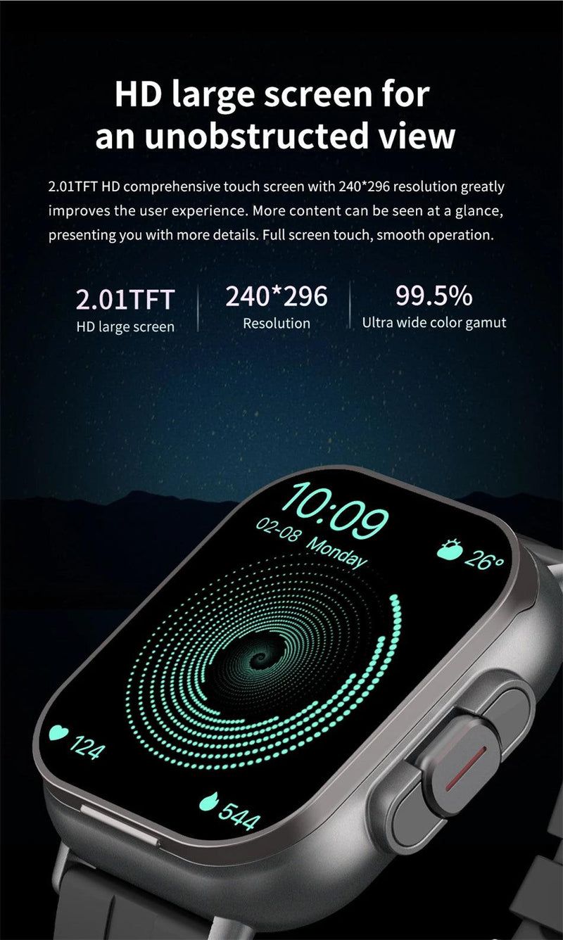 2024 Smart Watch 2 in 1 With Earphone Smartwatch Bluetooth Call Men Watch GPS Track Heart Rate Monitor Play Music SmartWatch - sport flow