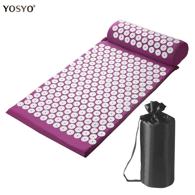 Yoga Massage Pads with Large Touchpoints for Better Neck Back and Foot Massage Household Massage Pillows in Purple Color - sport flow