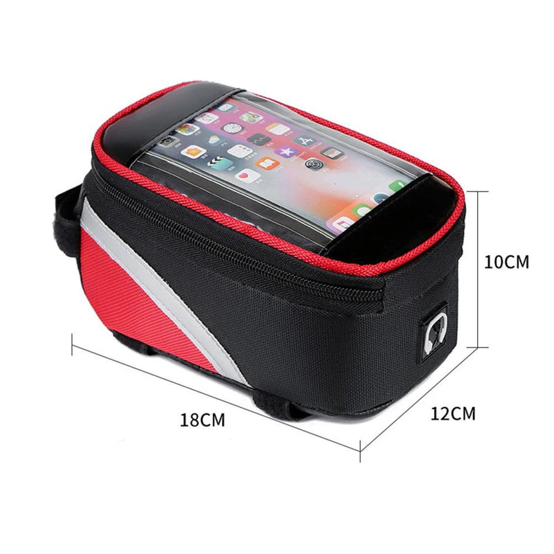 Bicycle Bag Waterproof Touch Screen Cycling Bag Top Frame Tube Bag MTB Road Bike Bag Phone Case Bike Accessories - sport flow