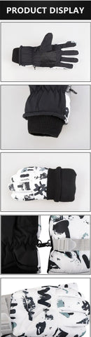 Winter Snowboard Ski Gloves – Unisex PU Leather, Non-slip, Touch Screen, Waterproof, Fleece, Warm Snow Sports Gloves. - sport flow