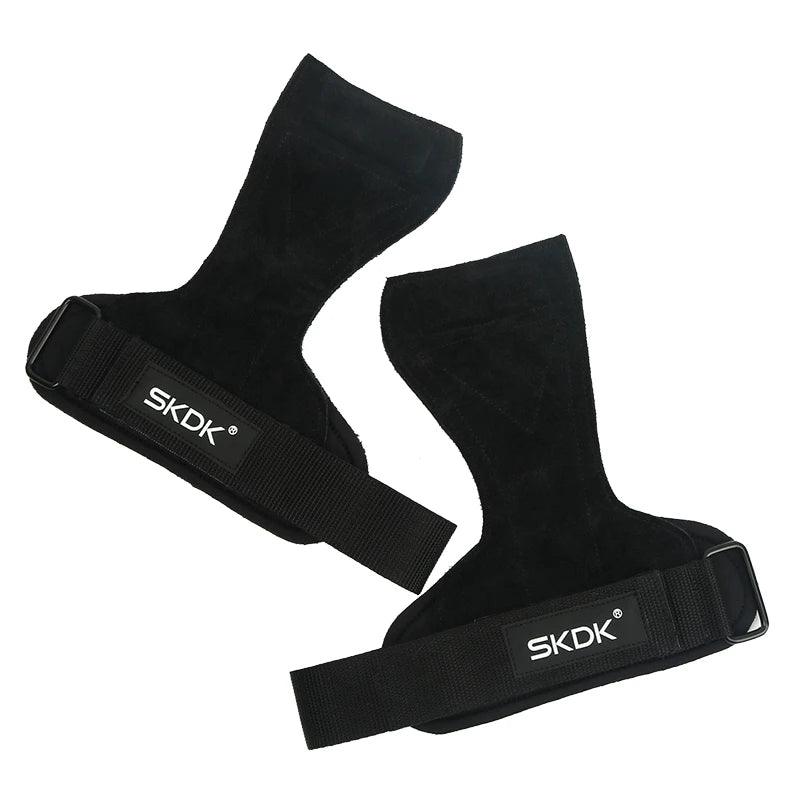 SKDK Gym Grips Palm Guards Cowhide Palm Protector Weightlifting Gymnastics Workout Gloves Grips Fitness Training Equipment - sport flow