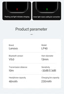 Original Lenovo lp40 Bluetooth Earphone 5.0 Immersive Sound HIFI TWS With Microphone Touch Control For Long Standby Time Motion - sport flow