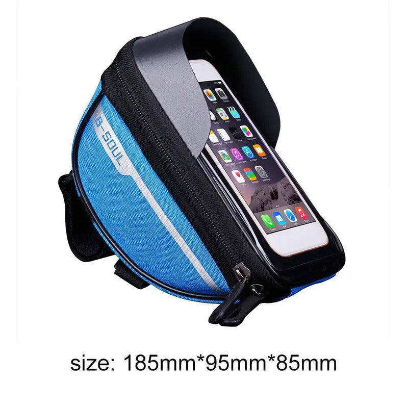 Bicycle Bag Waterproof Touch Screen Cycling Bag Top Frame Tube Bag MTB Road Bike Bag Phone Case Bike Accessories - sport flow