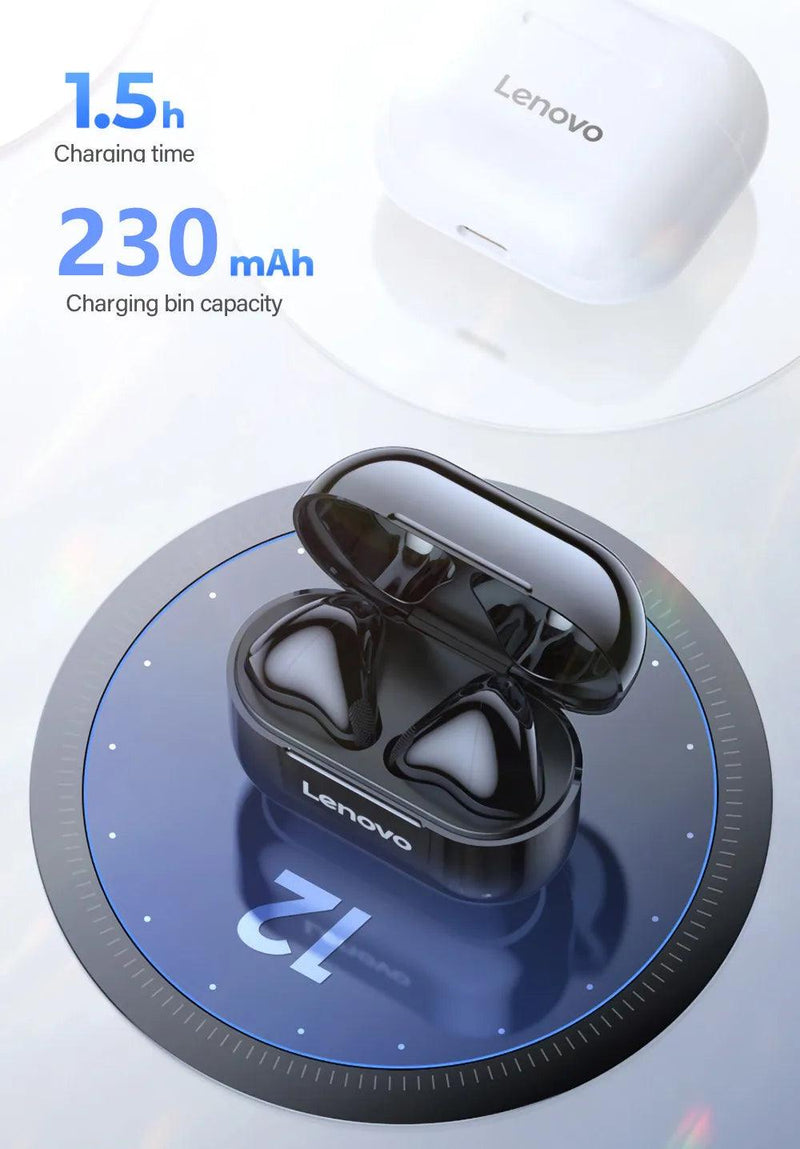 Original Lenovo lp40 Bluetooth Earphone 5.0 Immersive Sound HIFI TWS With Microphone Touch Control For Long Standby Time Motion - sport flow