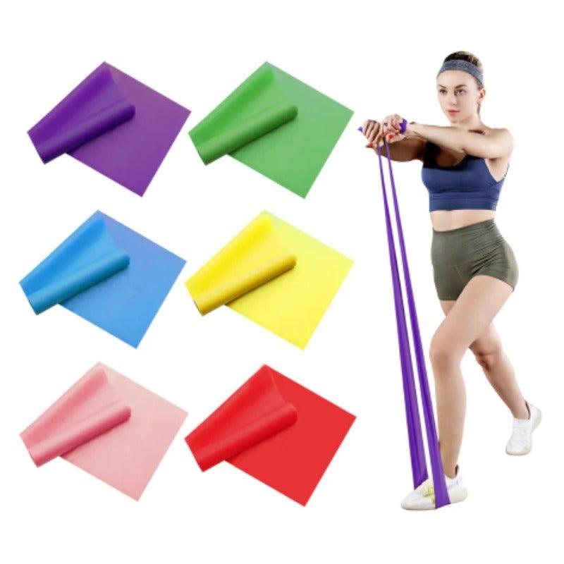 Yoga Pilates Resistance Band Long Training Stretch Bands for Physical Therapy Lower Body home Strength Elastic Exercise Bands - sport flow