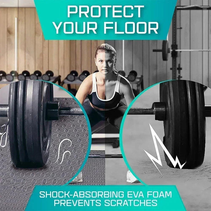 4~20Pcs Puzzle Fitness Mat, Eva Interlocking Foam Floor Tiles for Home Gym, Home Gym Equipment Mat, Non-Slip Floor Mat for Kids - sport flow