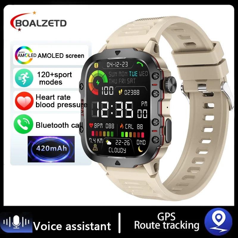 2025 New For Xiaomi Military Smart Watch Men IP68 5ATM Outdoor Sports Fitness Tracker Health Monitor 1.96" BT Call Smartwatch - sport flow