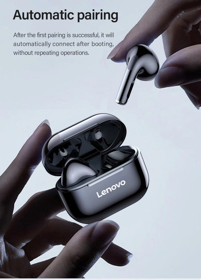 Original Lenovo lp40 Bluetooth Earphone 5.0 Immersive Sound HIFI TWS With Microphone Touch Control For Long Standby Time Motion - sport flow