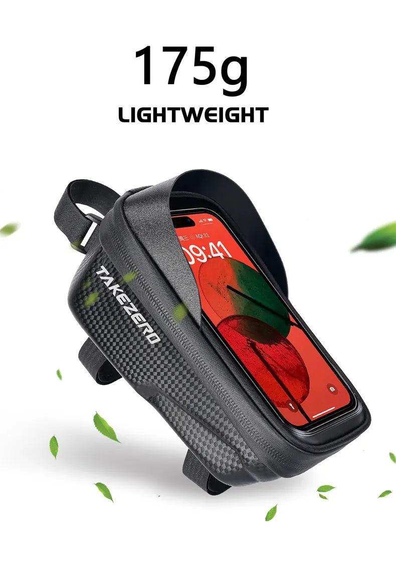 TAKEZERO A2 Mountain Bicycle Bag - Hard Shell EVA Front Bar Bag for Road Bikes, Mobile Phone Handlebar Bag - Cycling Equipment - sport flow