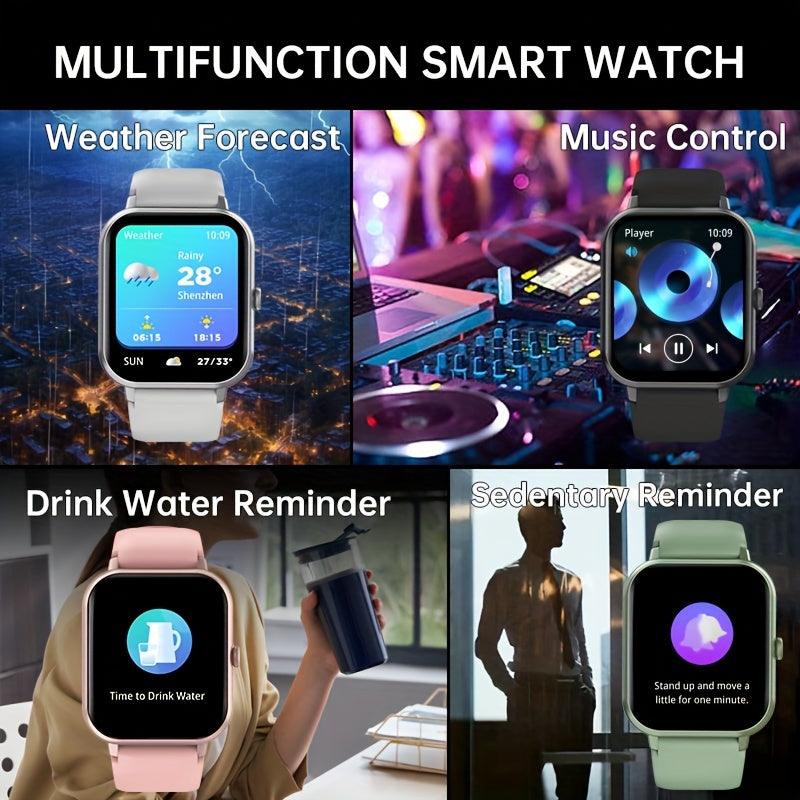 Smartwatch With 4.65cm Full Touch Screen, Text & Call Functions, 100+ Sports Modes, Pedometer, Calorie Counter, Waterproof, Compatible With Android & IOS - sport flow